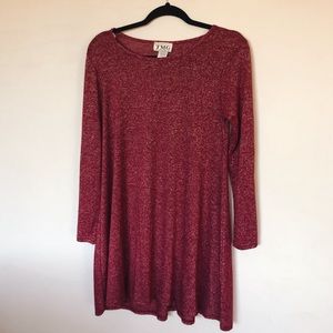 Red long sleeve dress